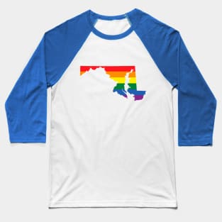 Maryland state LGBT Pride Baseball T-Shirt